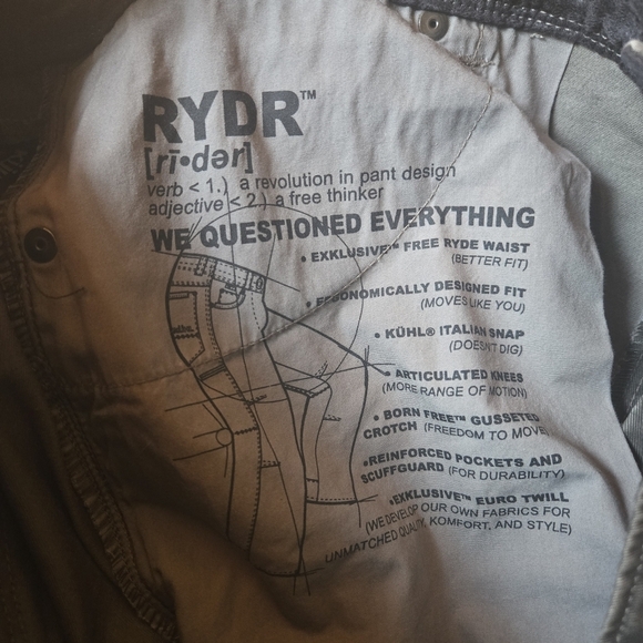 Men's Rydr Pants Vintage Patina 40x32 Olive - Picture 6 of 7